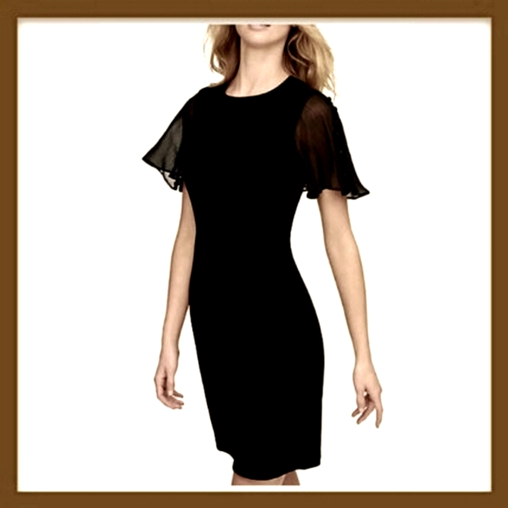 NWT Calvin Klein Women's Scuba Crepe Sheath Dress
